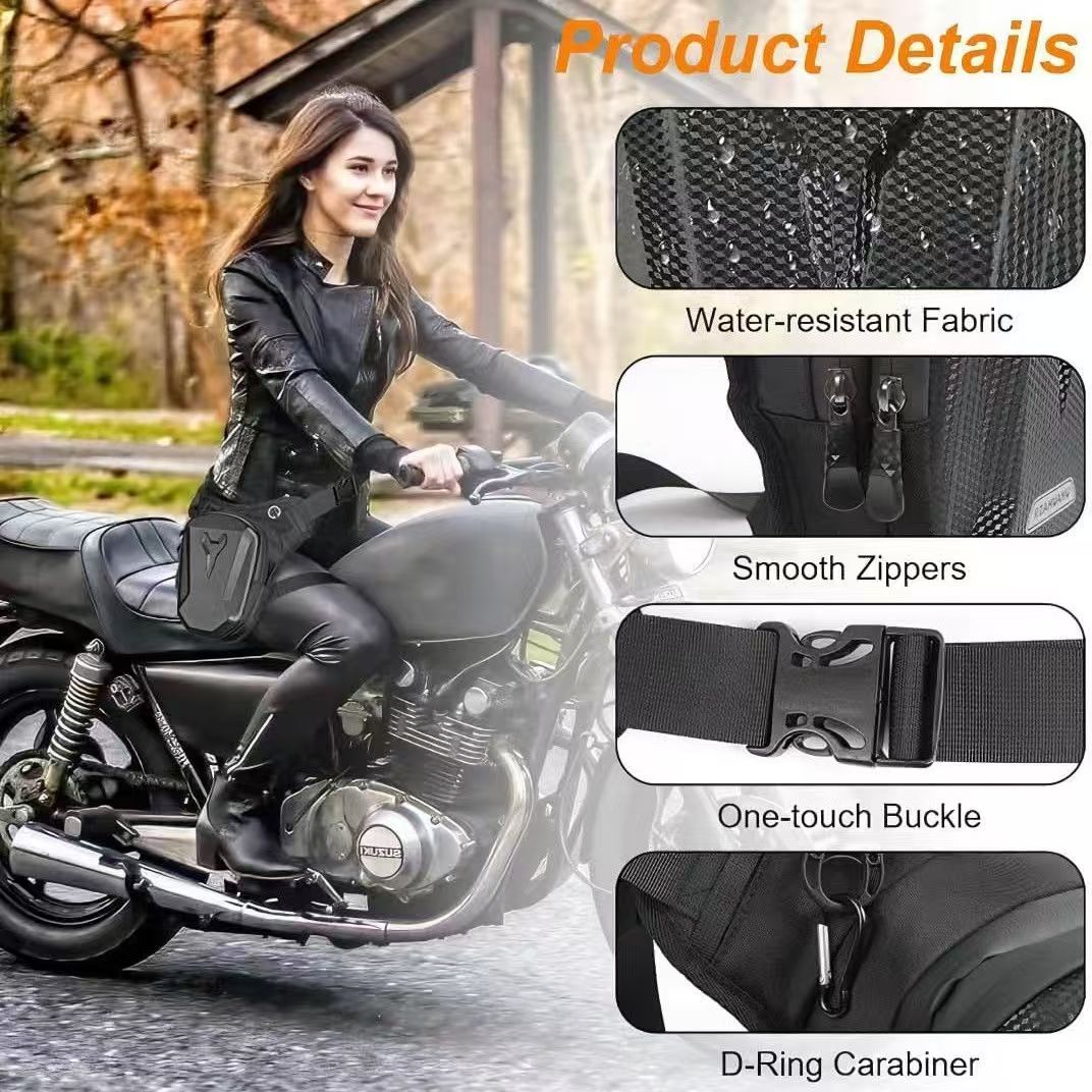 Outdoor Sport Bag - Motorcycle Thigh Bag Water-Resistant Hard Shell