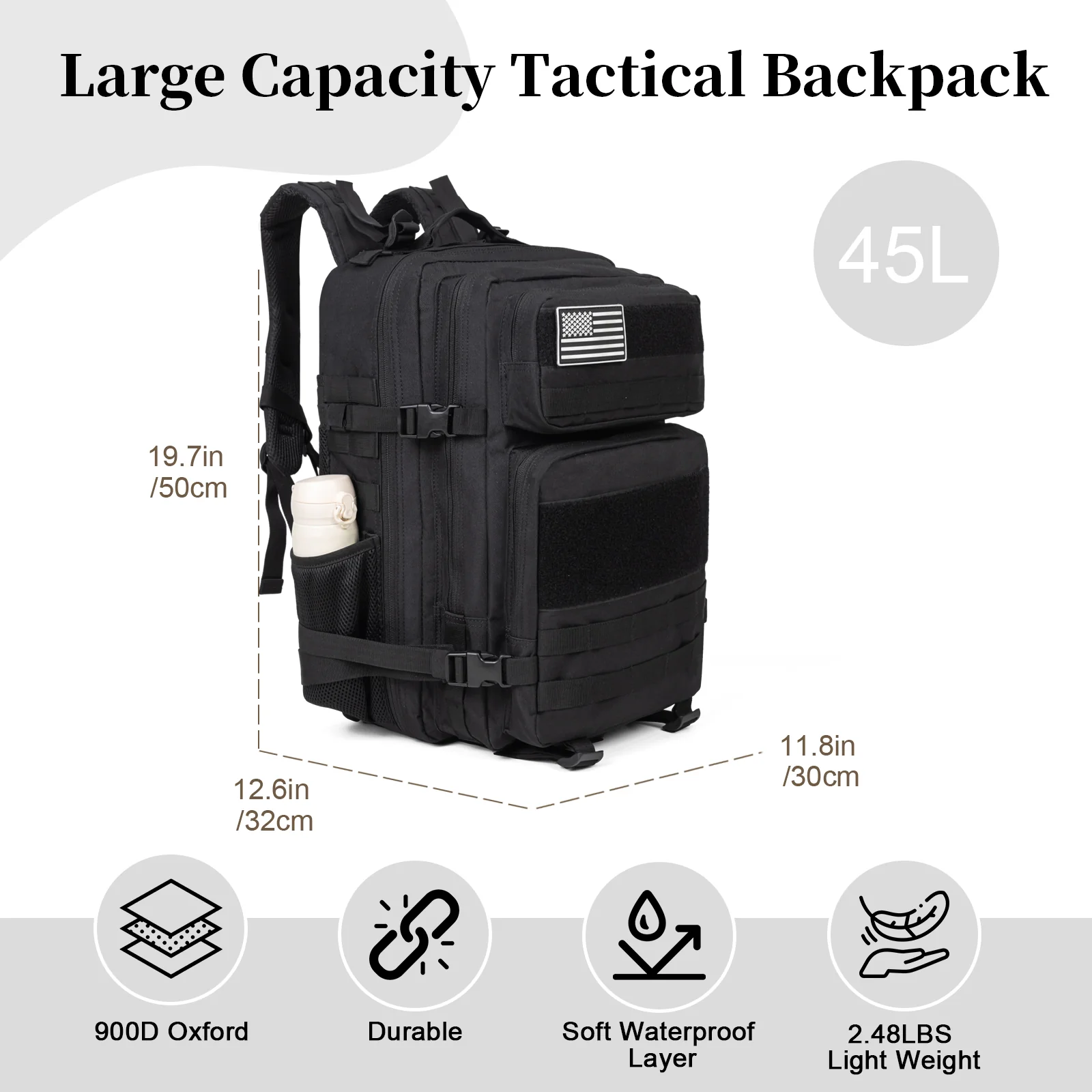 60L Army Military Tactical Bac - Outdoor Sport Backpack ulasan dan harga