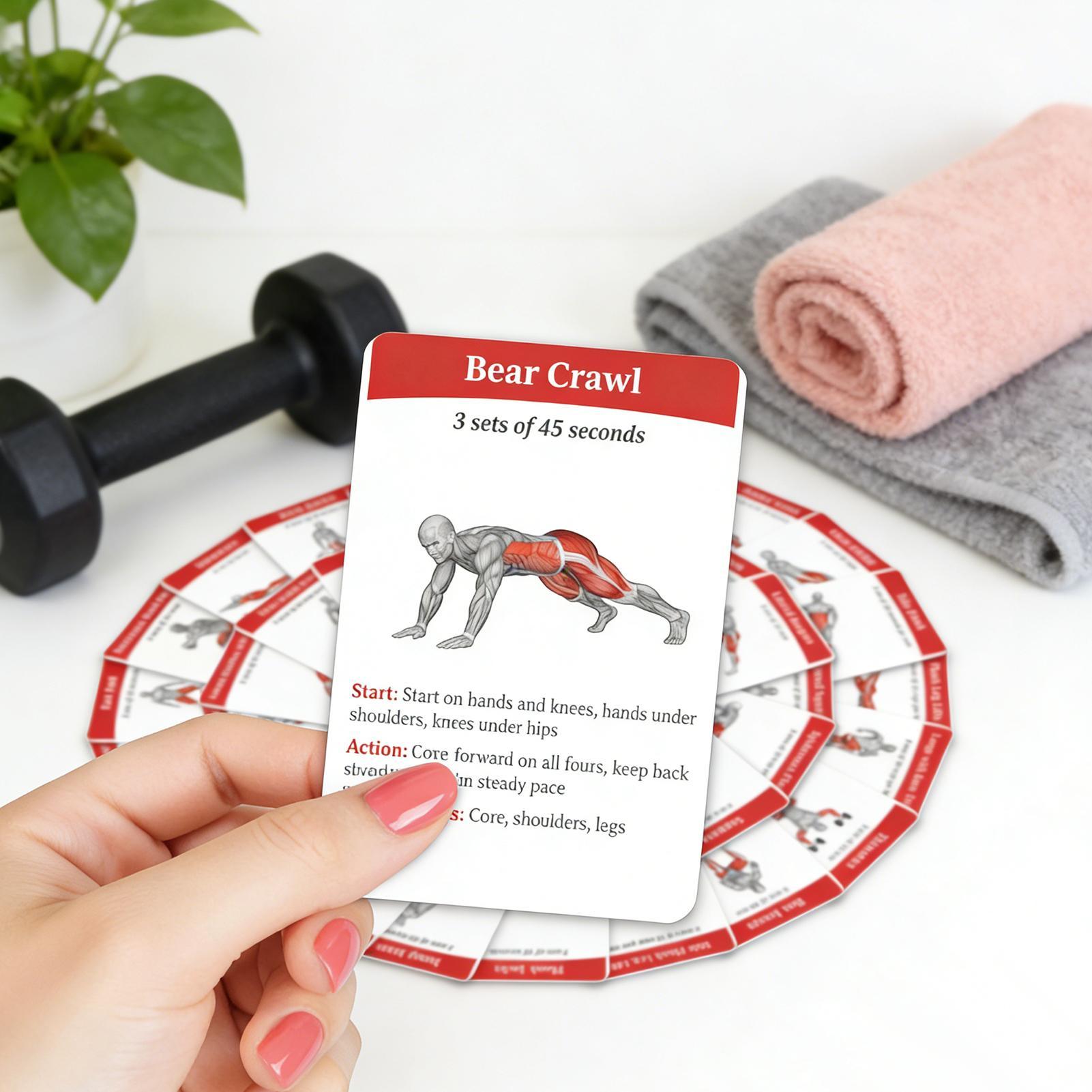 36pcs Fitness Cards Comprehens - Outdoor Sports Hall ulasan dan harga