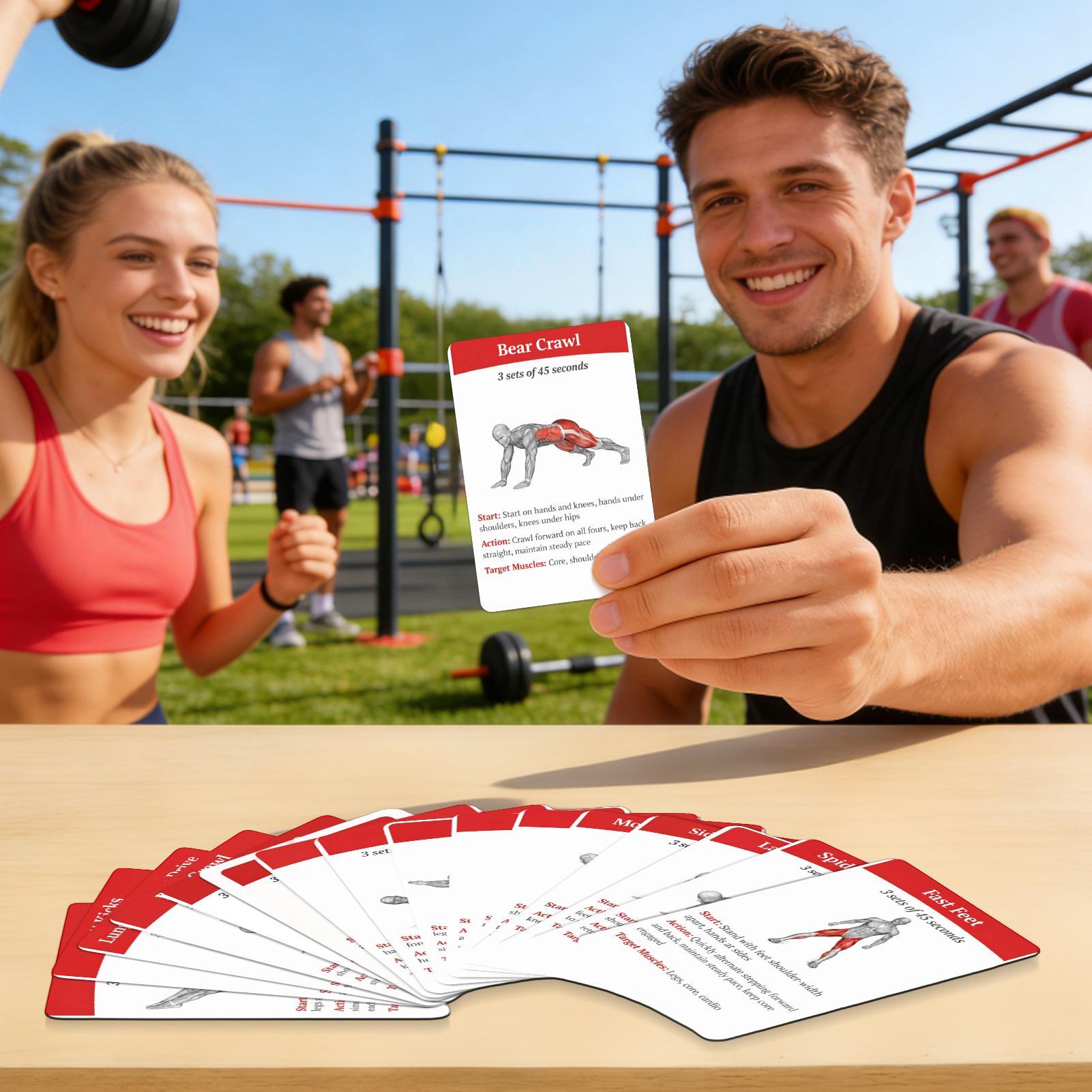 36pcs Fitness Cards Comprehens - Outdoor Sports Hall ulasan dan harga