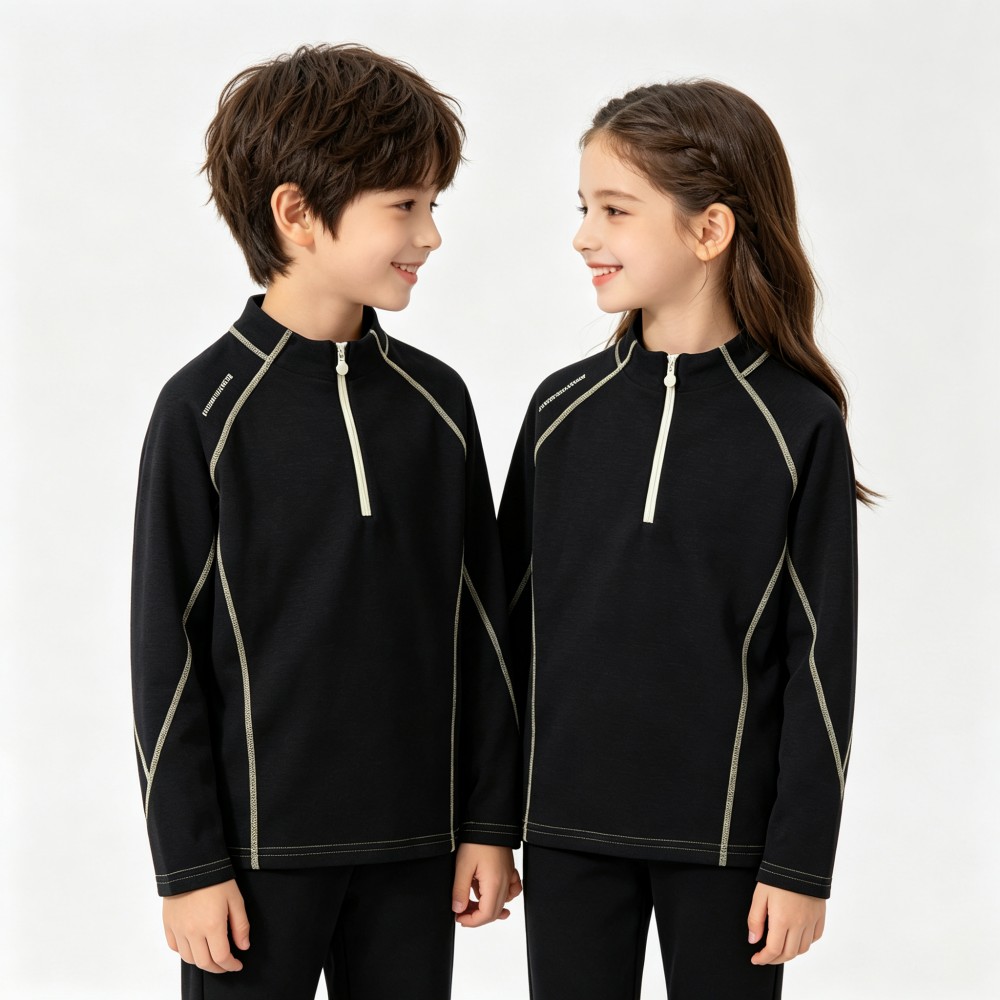 Autumn Winter Kids Half‑Zip Fl - Outdoor Sport Activities For Kids ulasan dan harga
