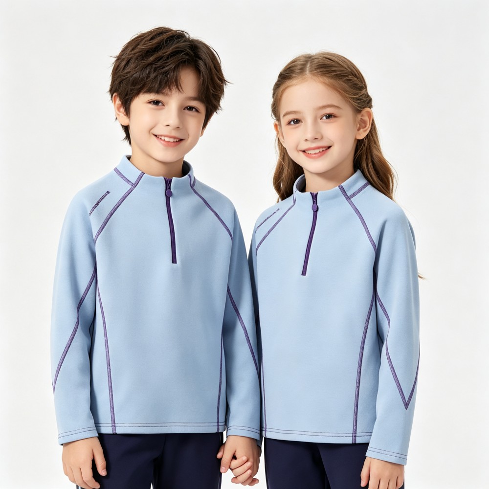 Autumn Winter Kids Half‑Zip Fl - Outdoor Sport Activities For Kids ulasan dan harga