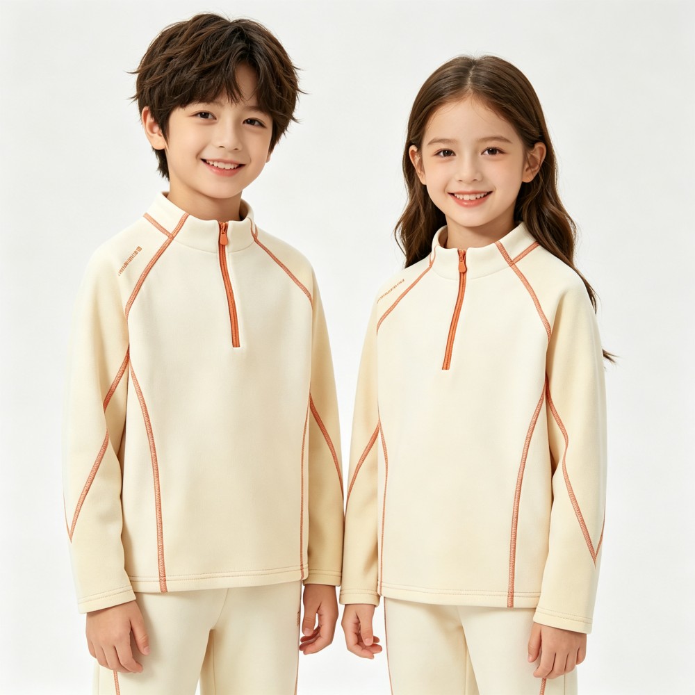 Autumn Winter Kids Half‑Zip Fl - Outdoor Sport Activities For Kids ulasan dan harga