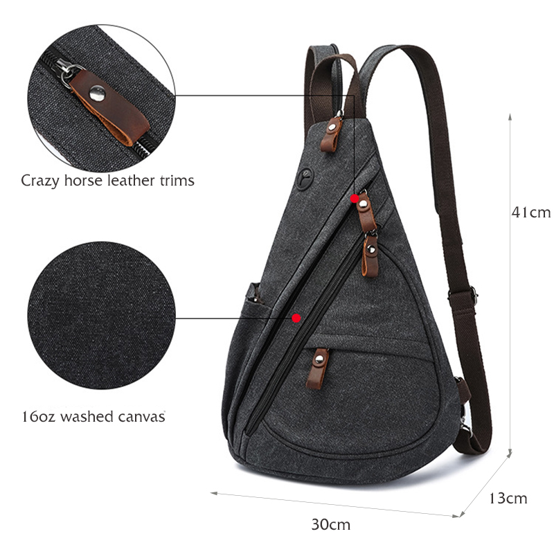 Canvas Sling Bag Convertible C - Outdoor Sport Backpack ulasan dan harga